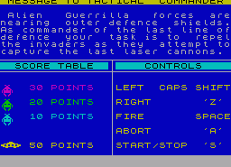 Игра Cosmic Guerilla (ZX Spectrum)
