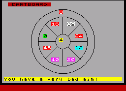 Игра Dartboard (ZX Spectrum)