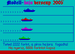 Игра Hajoverseny (ZX Spectrum)