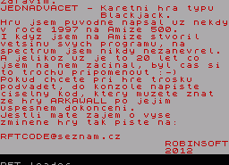 Игра JEDNADVACET (ZX Spectrum)