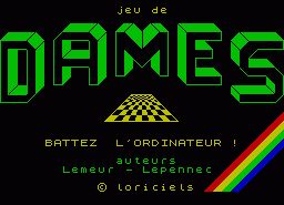 Игра Jeu de Dames (ZX Spectrum)