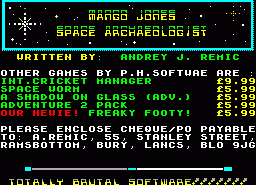 Игра Mango Jones (ZX Spectrum)