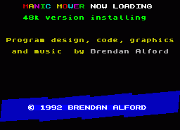 Игра Manic Mower (ZX Spectrum)