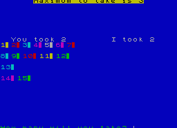 Игра Matchsticks (ZX Spectrum)