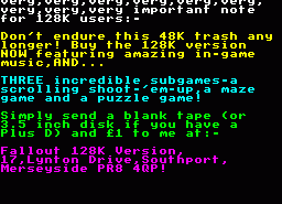 Игра Mission Fallout (ZX Spectrum)