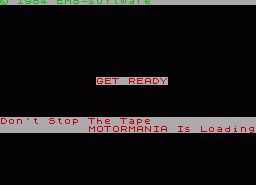 Игра Motor Mania (ZX Spectrum)