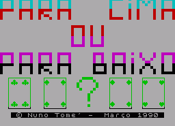 Игра Para Cima ou Para Baixo? (ZX Spectrum)