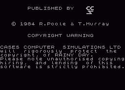 Игра Rainy Day (ZX Spectrum)