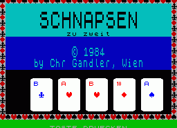 Игра Schnapsen (ZX Spectrum)