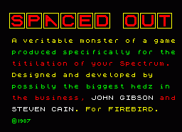 Игра Spaced Out (ZX Spectrum)