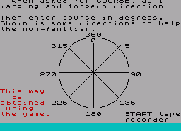 Игра Star Trek 3000 (ZX Spectrum)