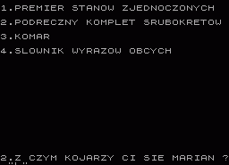 Игра Test Inteligencji (ZX Spectrum)