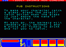 Игра Tiddly Drinks (ZX Spectrum)