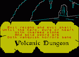 Игра Volcanic Dungeon (ZX Spectrum)