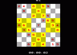 Игра ZX Sudoku (ZX Spectrum)