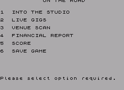 Игра On the Road (ZX Spectrum)